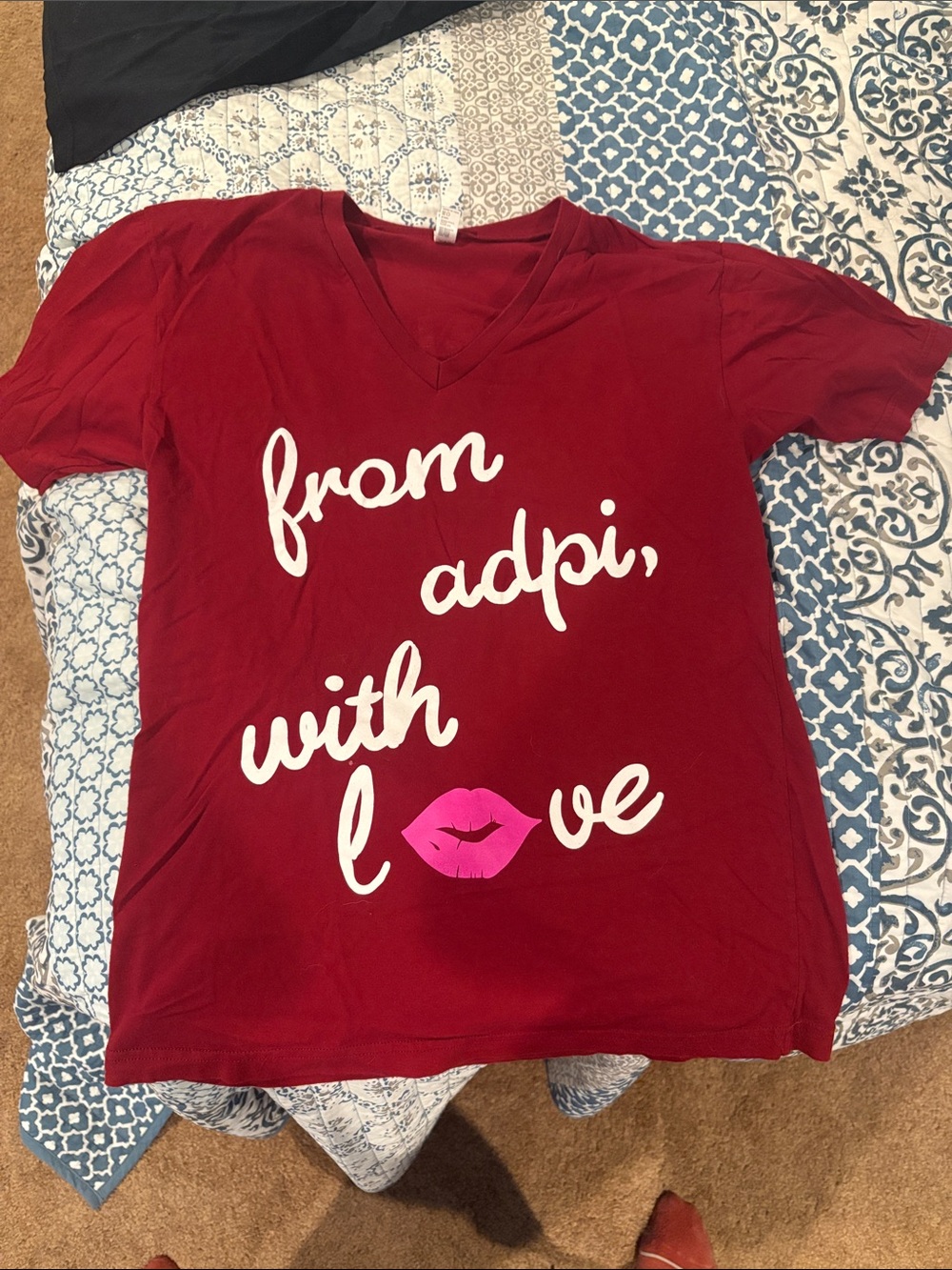 Vintage 'from adpi, with love' Graphic v-neck